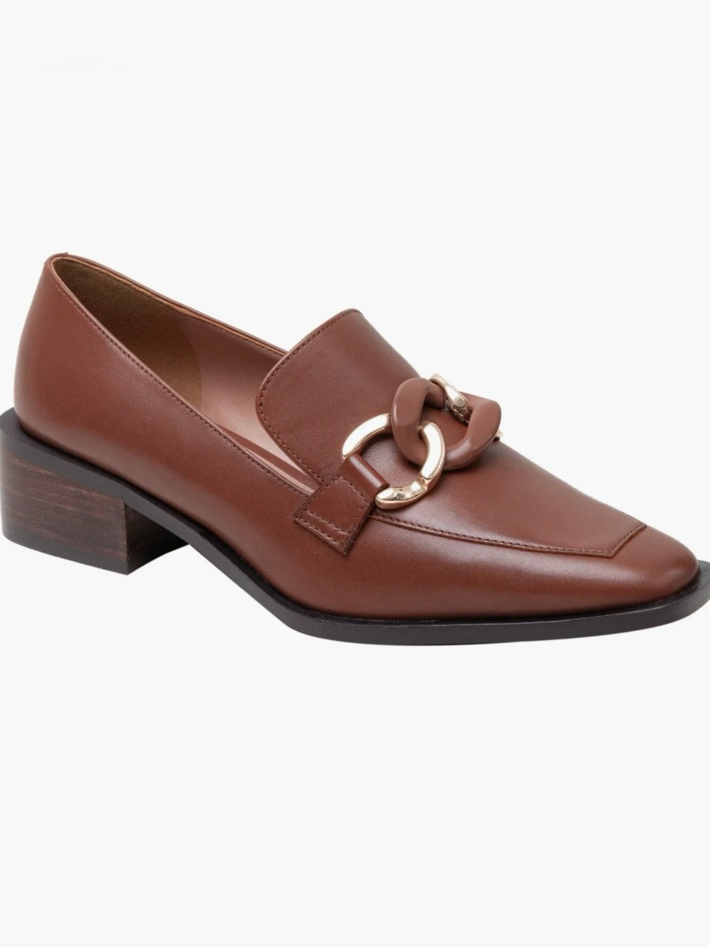 Linea Paolo Chrystie Chain Block Heel Loafer